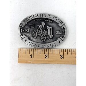 Froelich Tractor Centennial Belt Buckle 1992